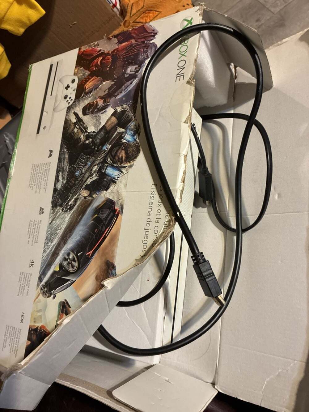 Microsoft Xbox One S 500GB Video Game Console White with Box and Cables